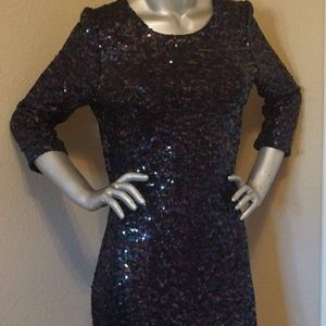 Sequin Navy Blue Dress